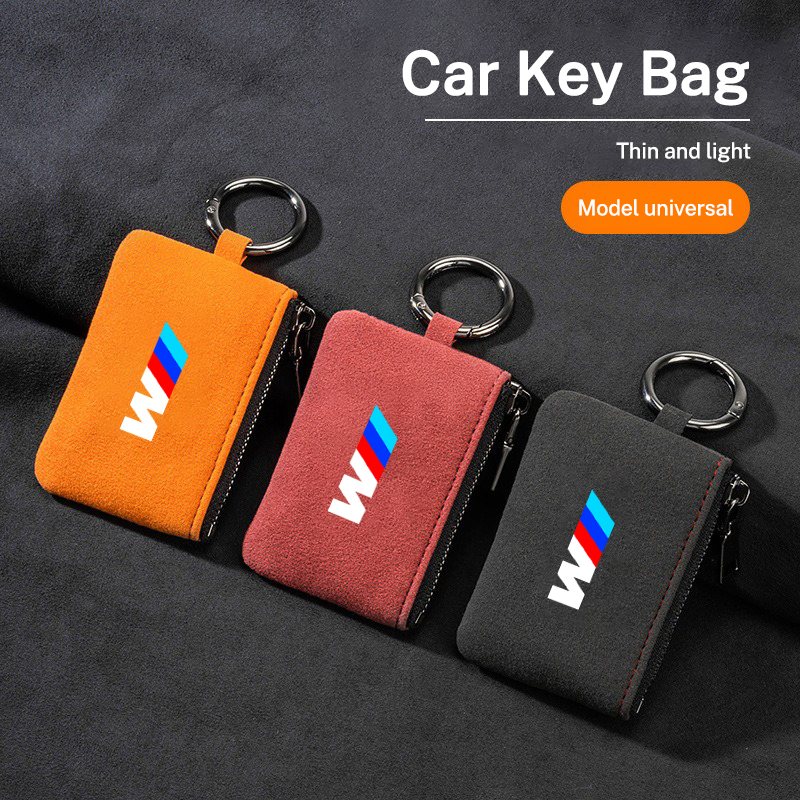 Heavy Equipment Stickers - Suede Car Key Bag Portable Wallet