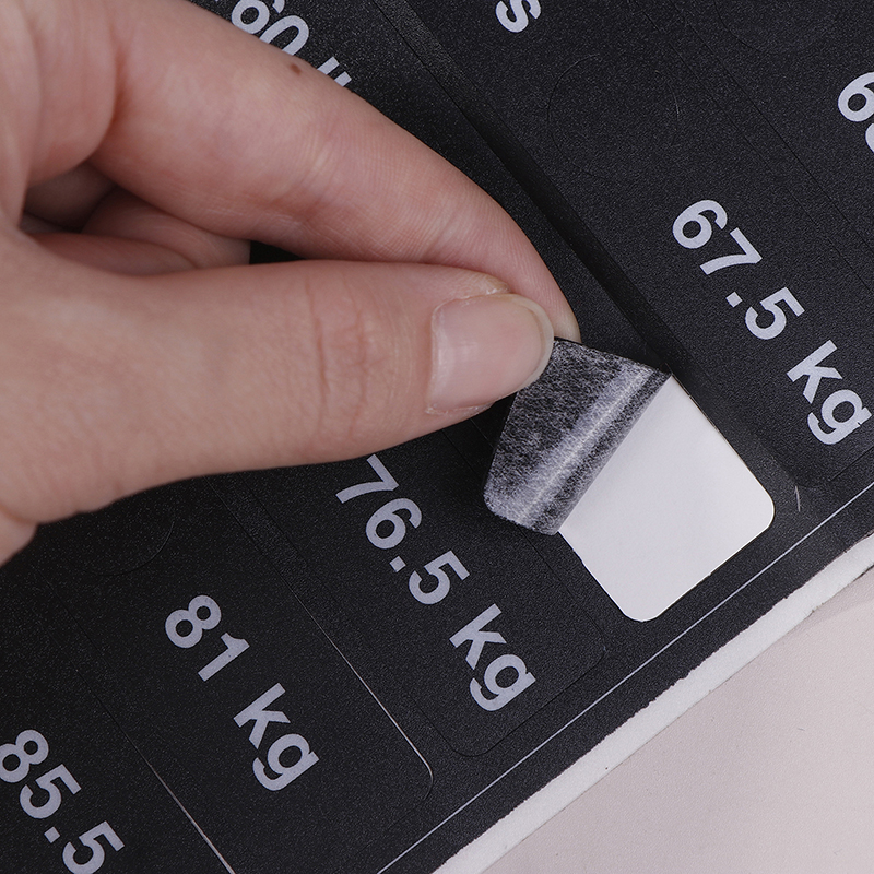 Heavy Equipment Stickers - Weight Stack Labels 4.5kg To 150kg