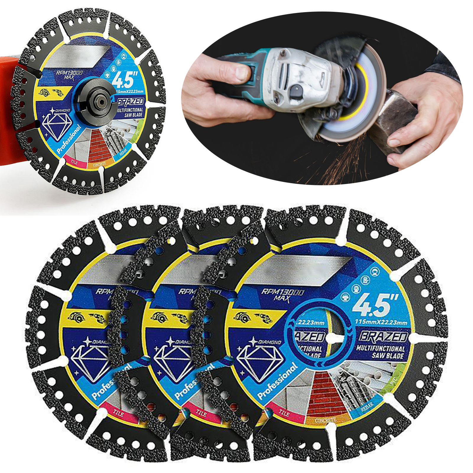 3PCS Heavy Duty Metal Cutting  - Heavy Equipment Grinder のレビューと価格