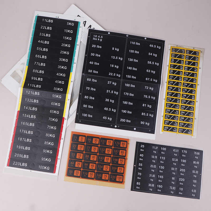 Weight Stack Labels 4.5kg To 1 - Heavy Equipment Stickers のレビューと価格