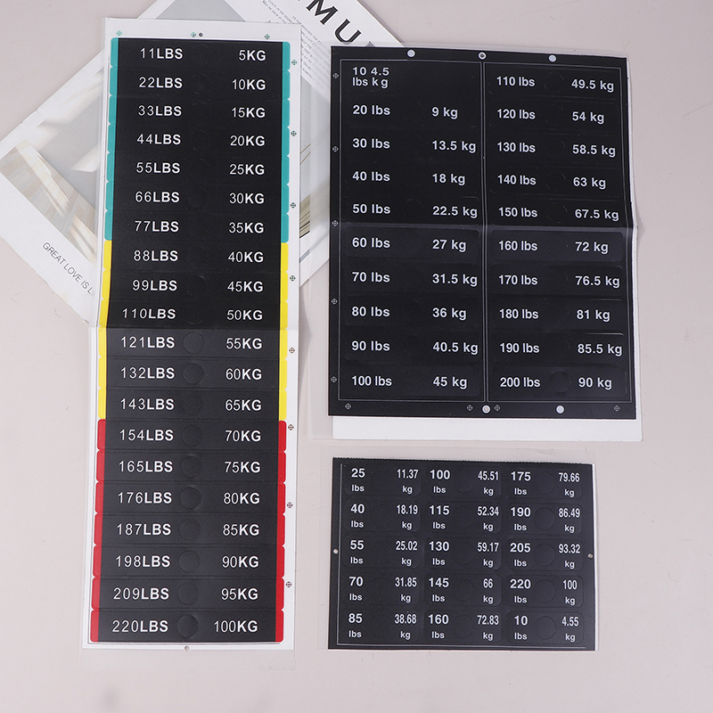 Weight Stack Labels 4.5kg To 1 - Heavy Equipment Stickers のレビューと価格